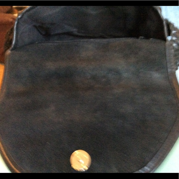 Crossbody Leather Silver Buckle & Braid Strap Bag - Picture 4 of 8